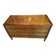Grande commode Louis XVI 3 tiroirs décor marqueté scène Antique fin XVIIIe