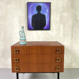 Commode en acajou et métal, France 1960