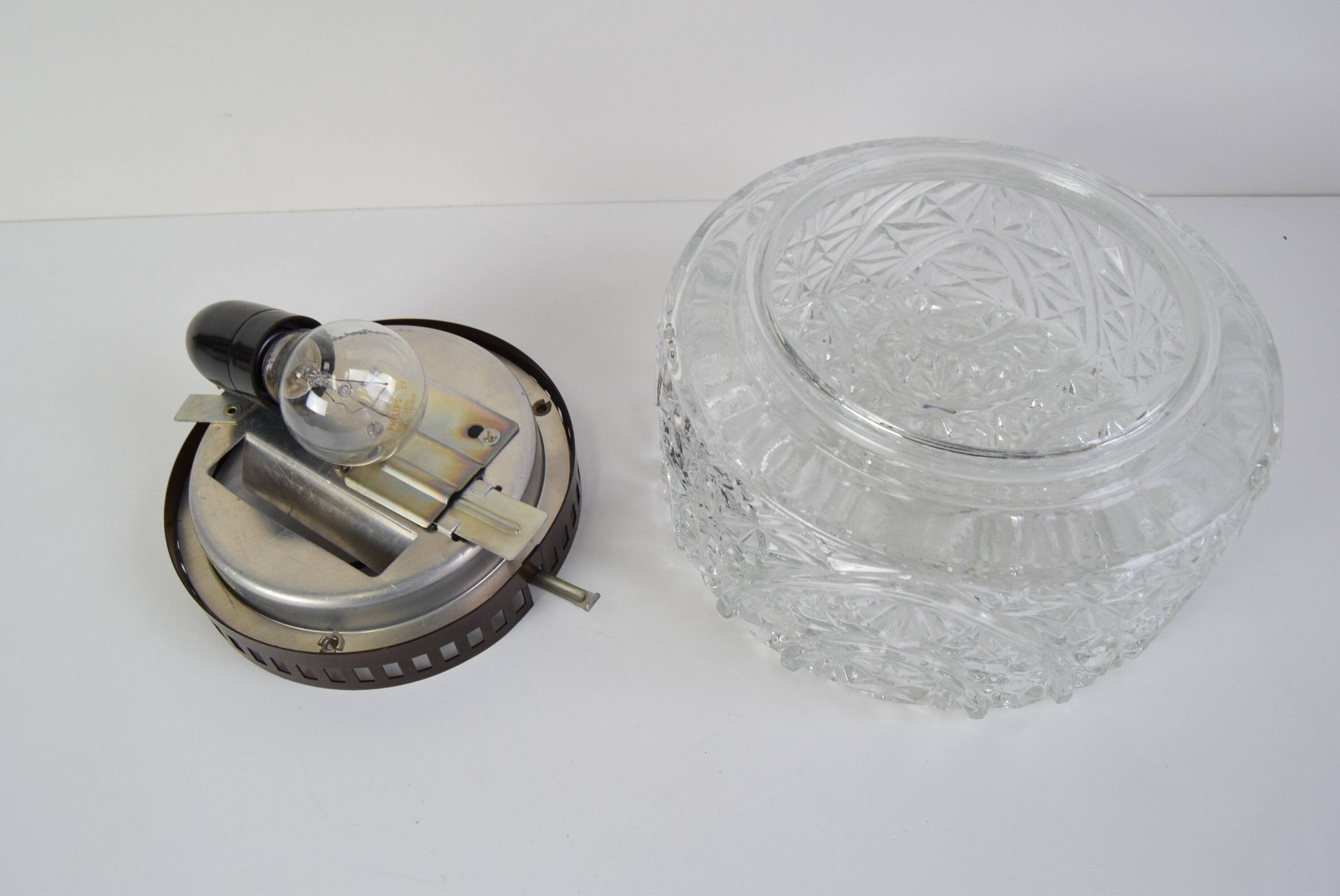 Mid-century round ceiling light, 1980s.