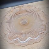Pink molded glass pie dish