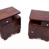 Art Deco bedside tables from the 50s, Poland.
