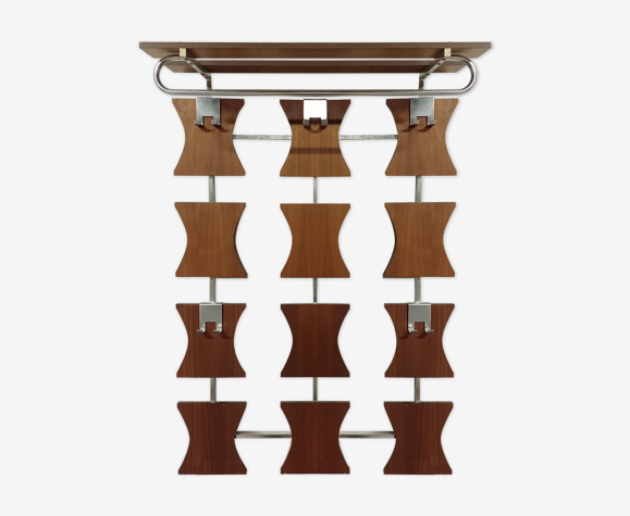 Scandinavian teak coat/hat wearer