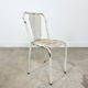 Set of three vintage industrial metal bistro chairs by Rene malaval