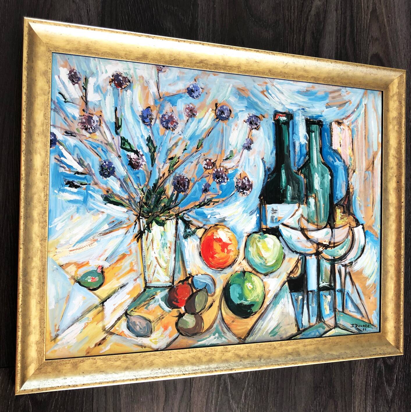 Original expressionist composition by Jean Ducasse. France, year 1950