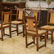 Set of 6 brutalist chairs from the 1950s.