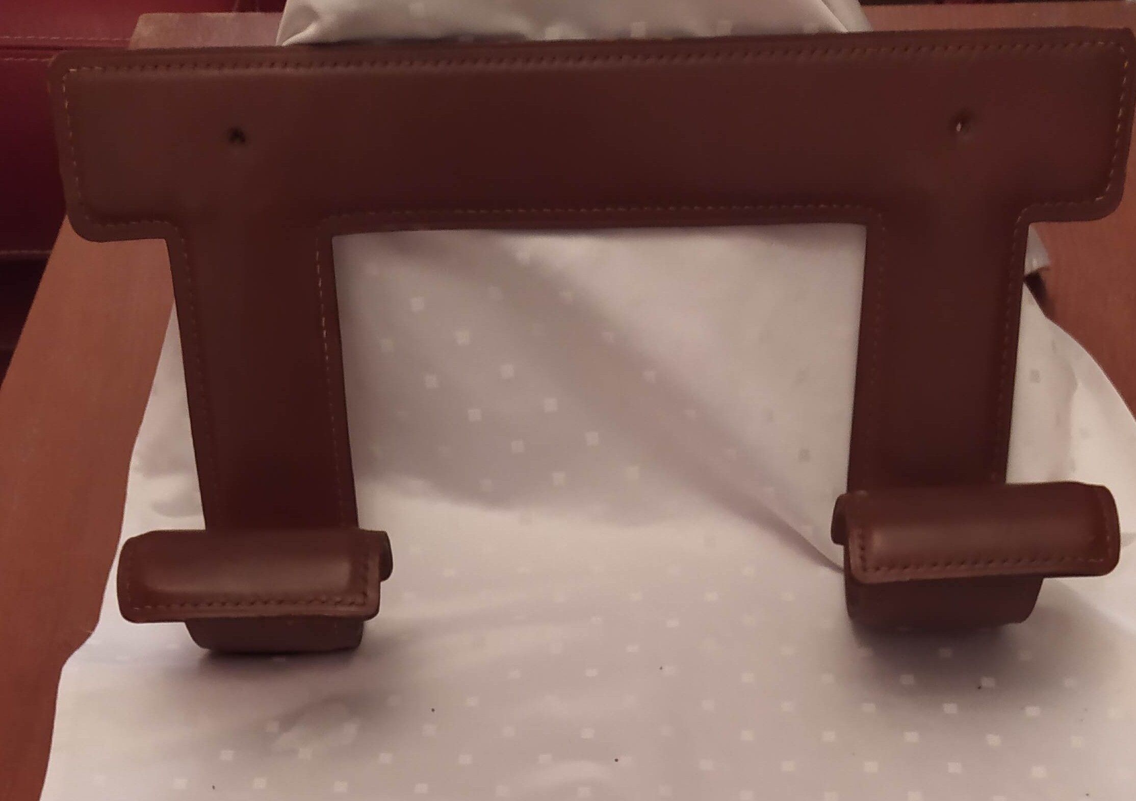 Leather wall coat rack