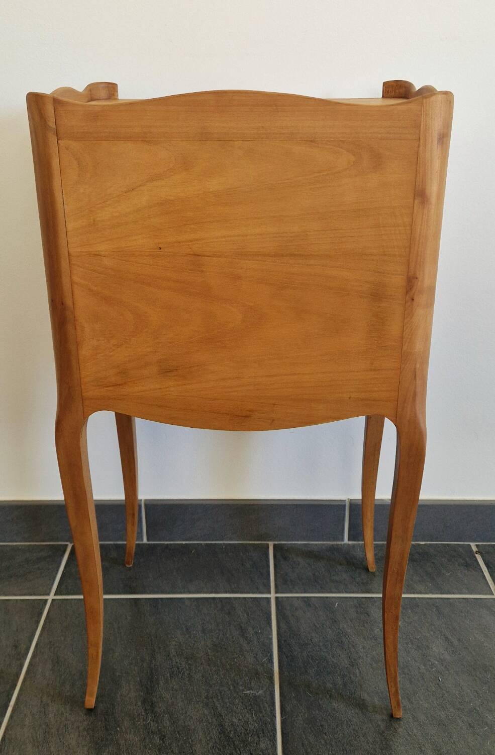 Solid cherry bedside table - Louis XV style - Signed DR