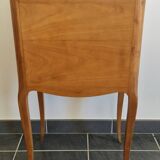 Solid cherry bedside table - Louis XV style - Signed DR