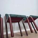 Vintage chrome and wood tubular chairs 1970s