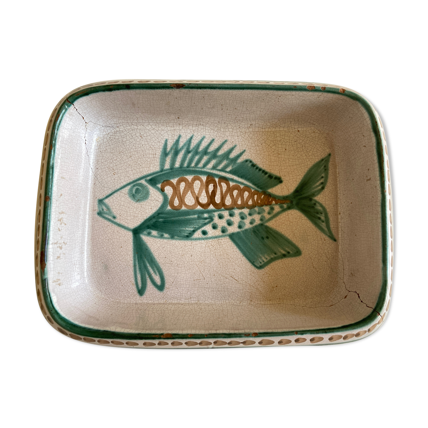 Fish dish Robert Picault Vallauris 1960