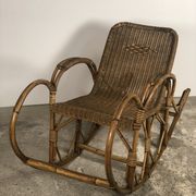 Rocking chair in rattan and wicker very 1900s