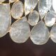 Suspension fleur en nacre et laiton vintage