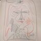 Drawing Gilbert Giuliani dit Gianangelli vintage