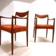 Set of 2 Gustav Bahus Bambi teak chairs by Rolf Rastad & Adolf Relling, 196