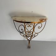 Console murale flottante en fer forgé du milieu du siècle, 1950, Italie