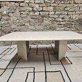 1980's travertine coffee table