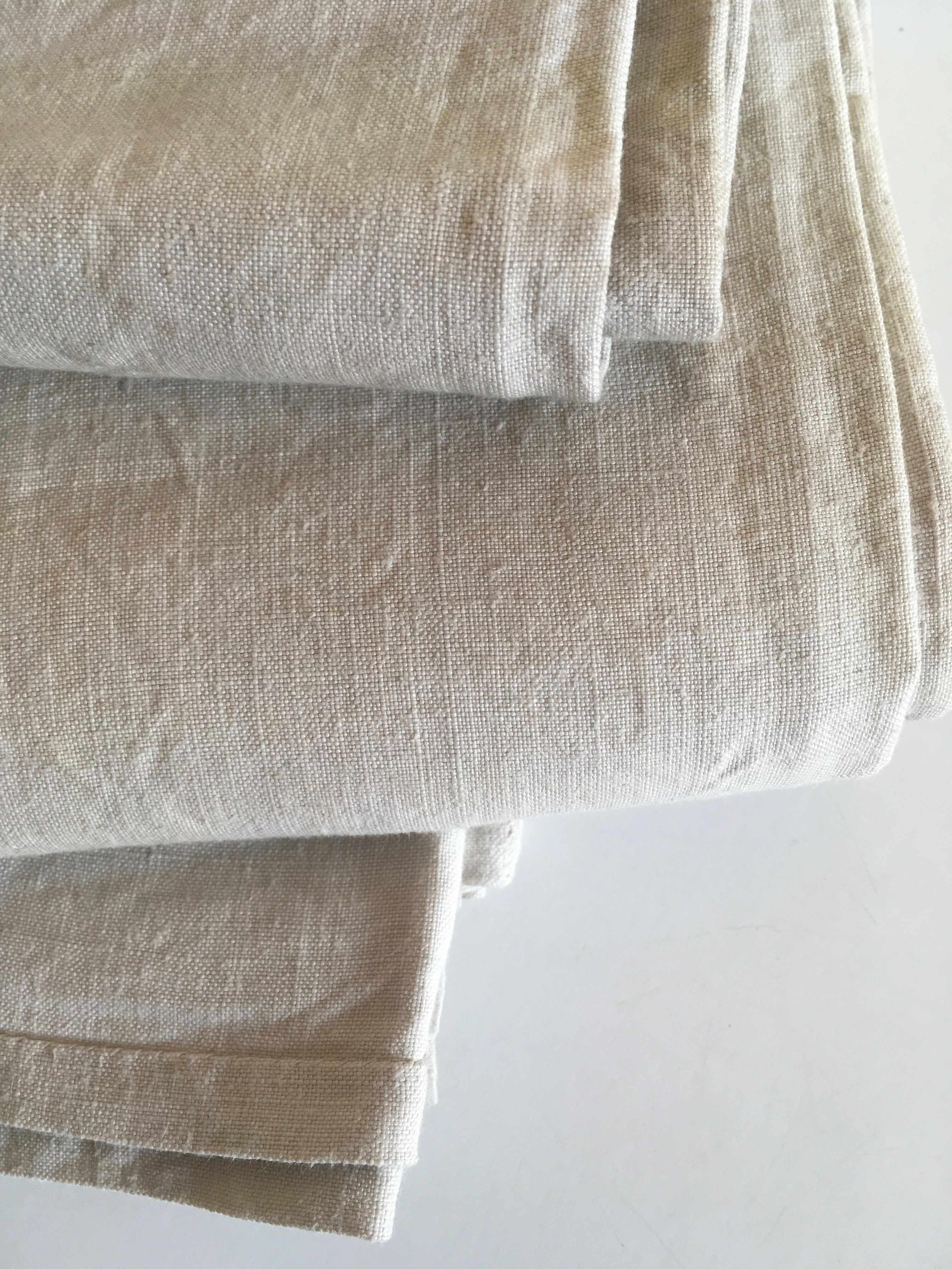 19th Raw linen tablecloth length 290 cm