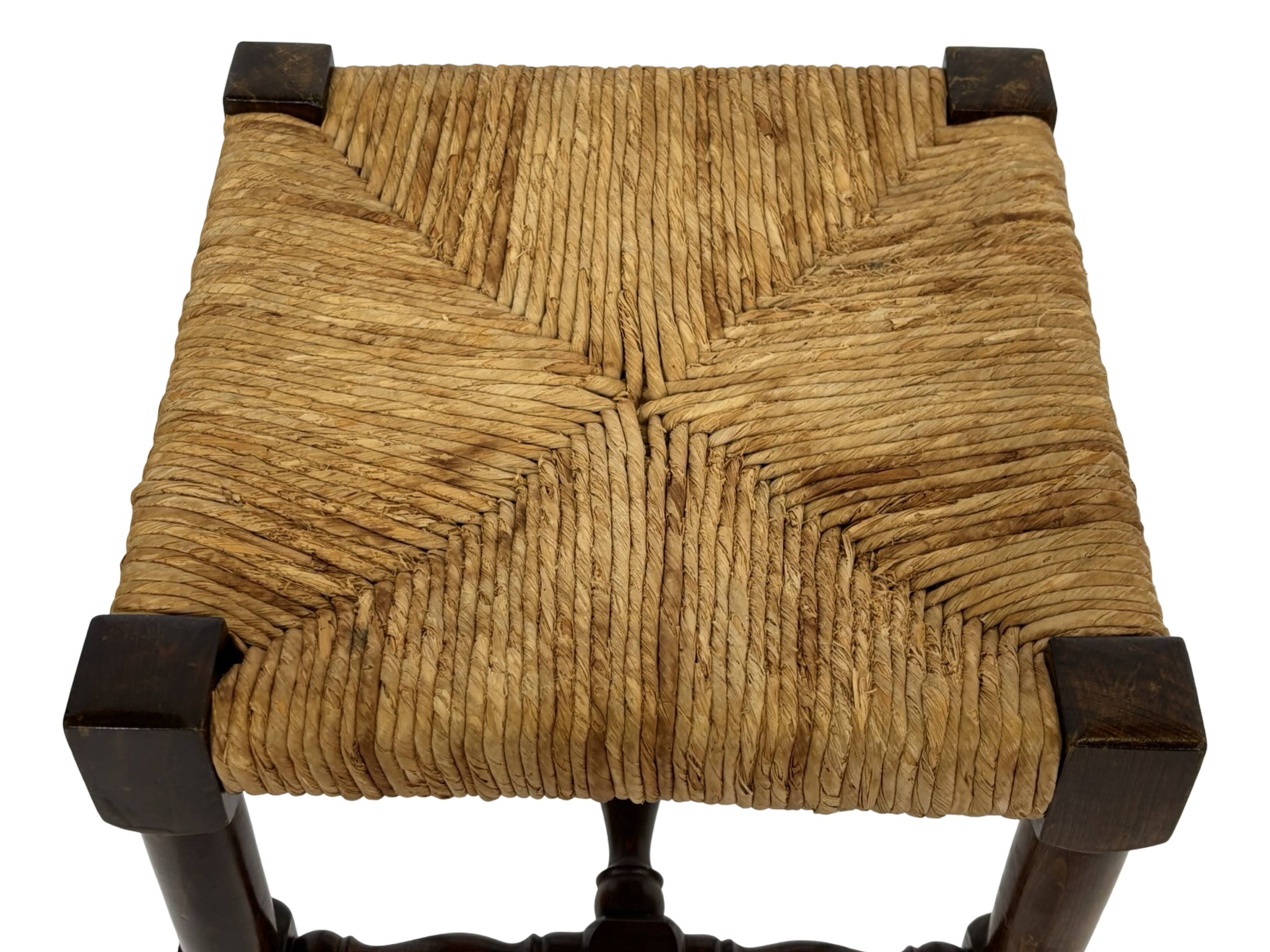 Vintage stool side table design brutalist design 60's oak