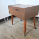Travailleuse à roulettes table d'appoint pieds compas vintage made in Germany