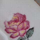 Set of flowered saucer cups