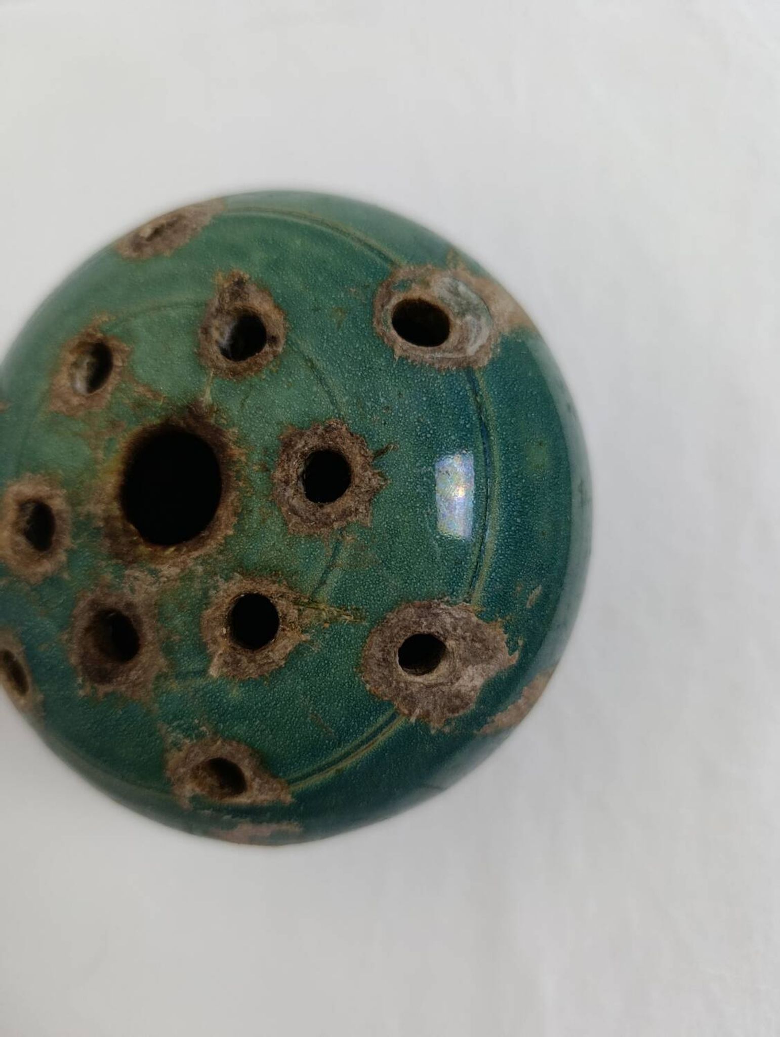 Vase pique fleurs en grès émaillé artisanale