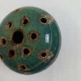 Handcrafted glazed stoneware flower vase