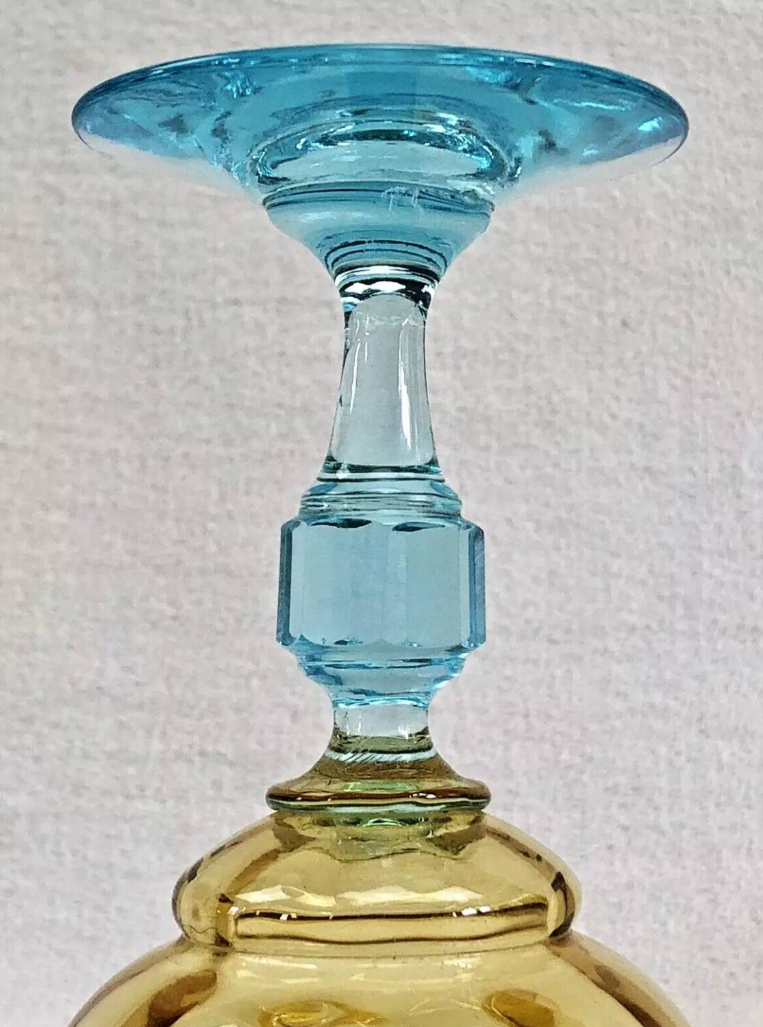 6 anciens verres à vin eau bicolores George Sand