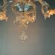 Venetian chandelier in colorless Murano glass, 7 light arms circa 1930