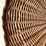 Round wicker tray