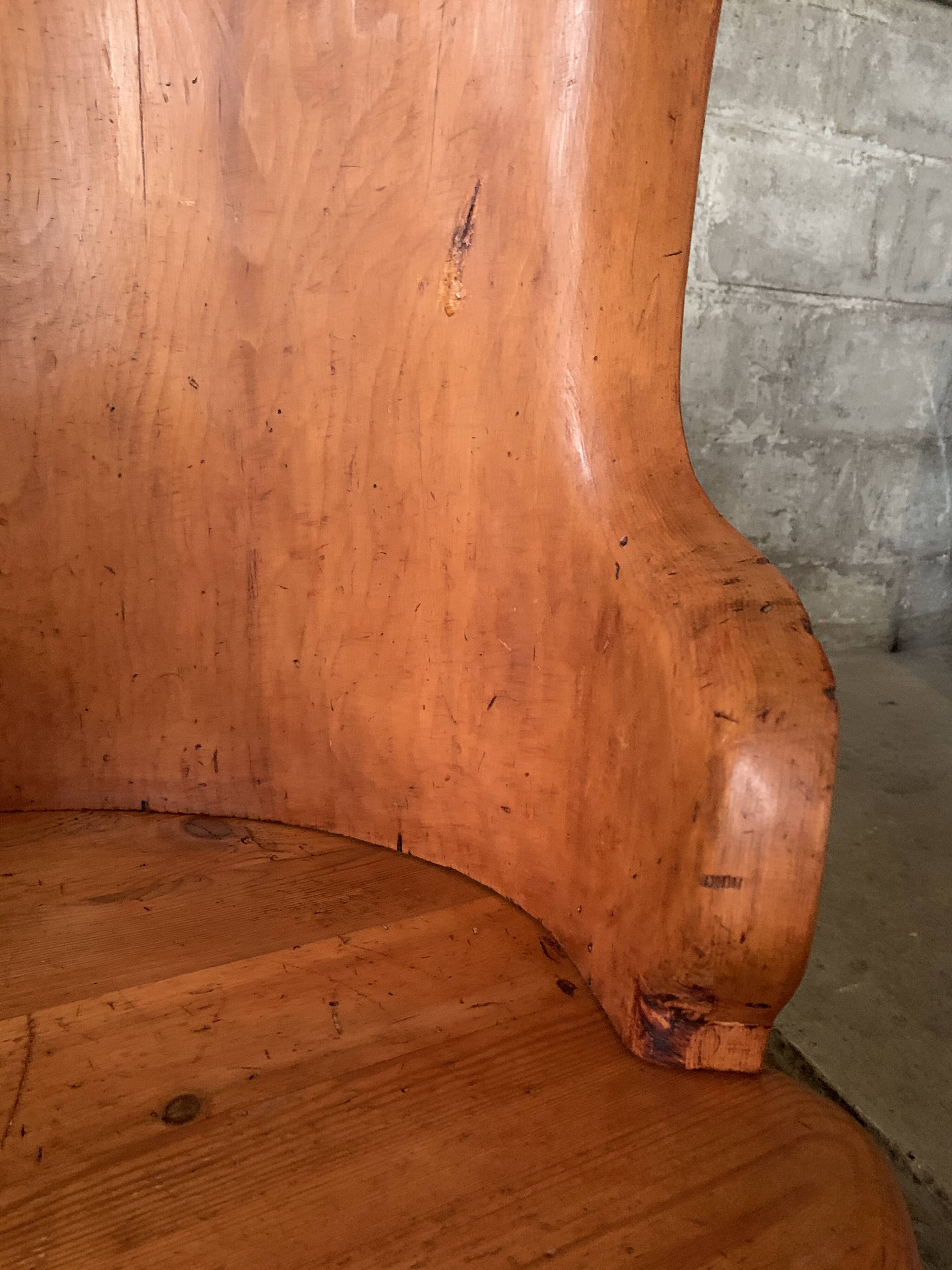 Scandinavian Swedish pine log stump chair "kubbstol" 1970s