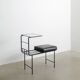 Black French Mid CenturyConsole Bench Table by Mathieu Matégot , 1950s