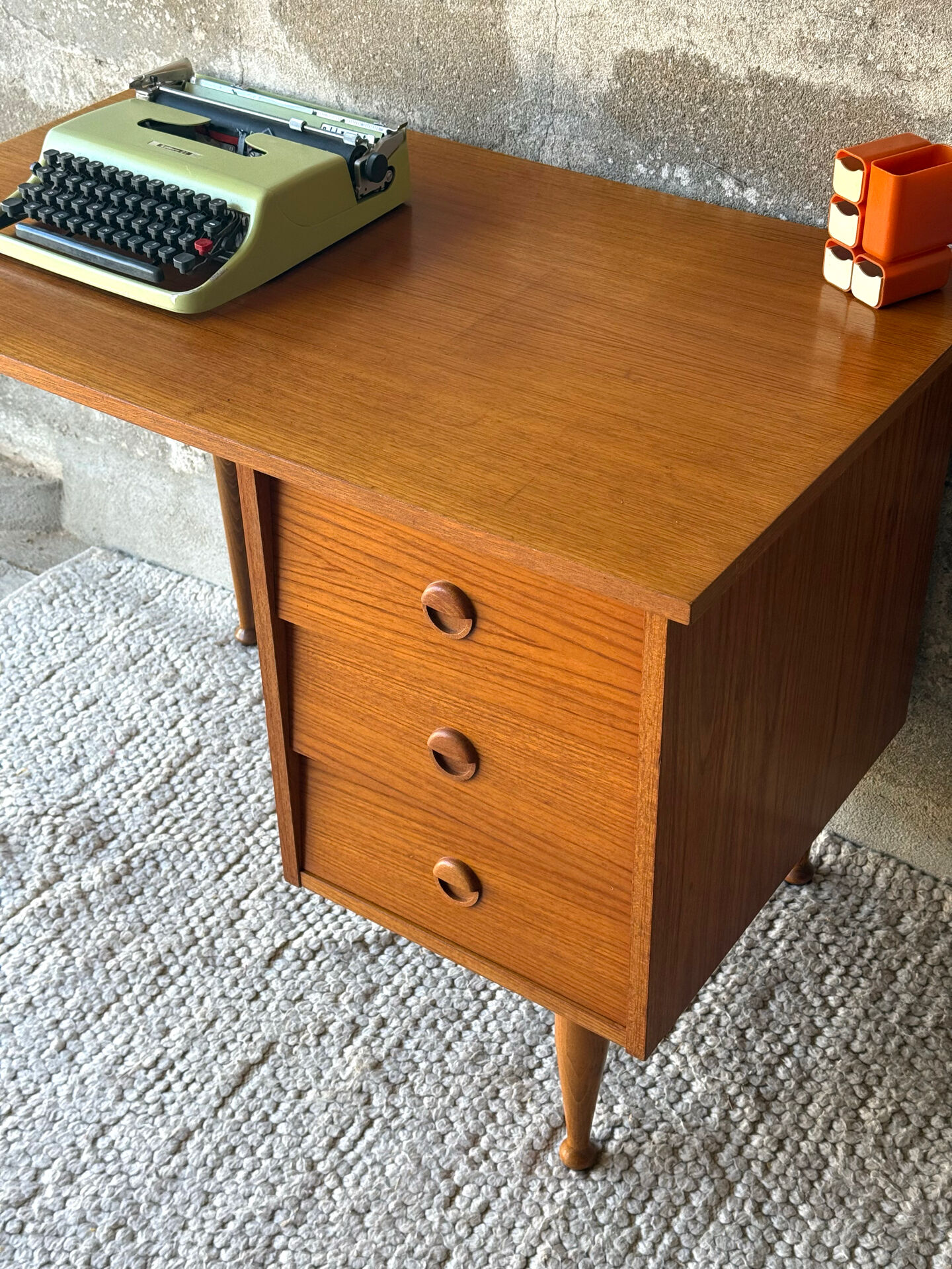 Bureau scandinave vintage en teck, 1960/70