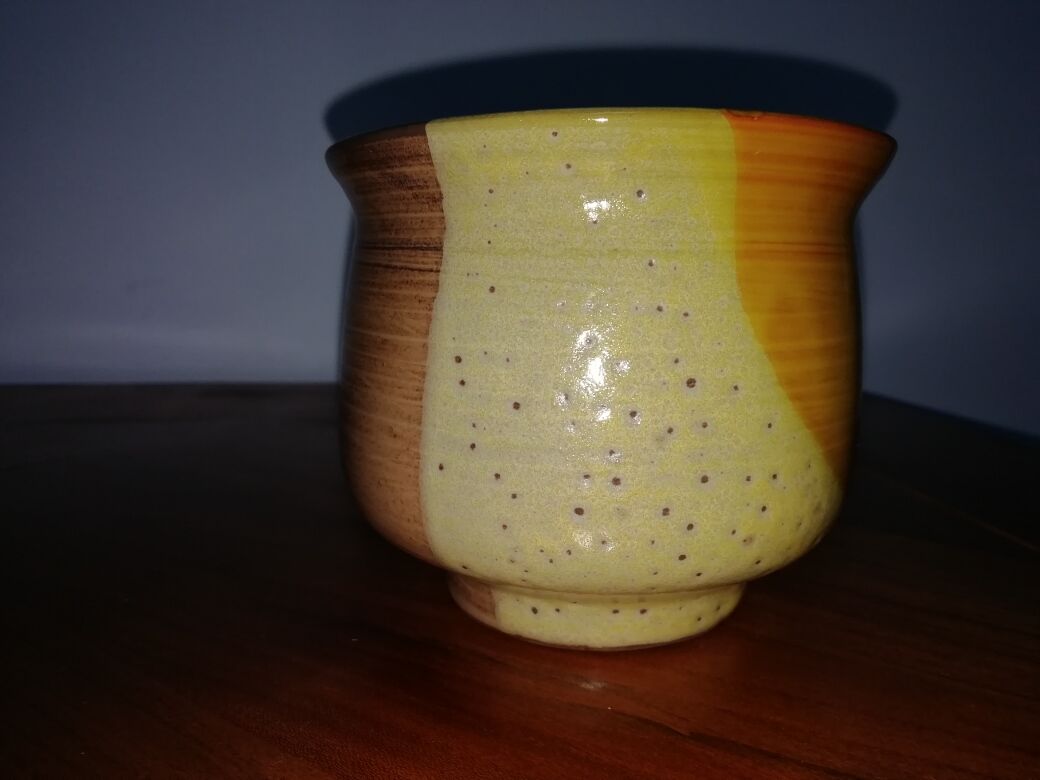 Enamelled pot