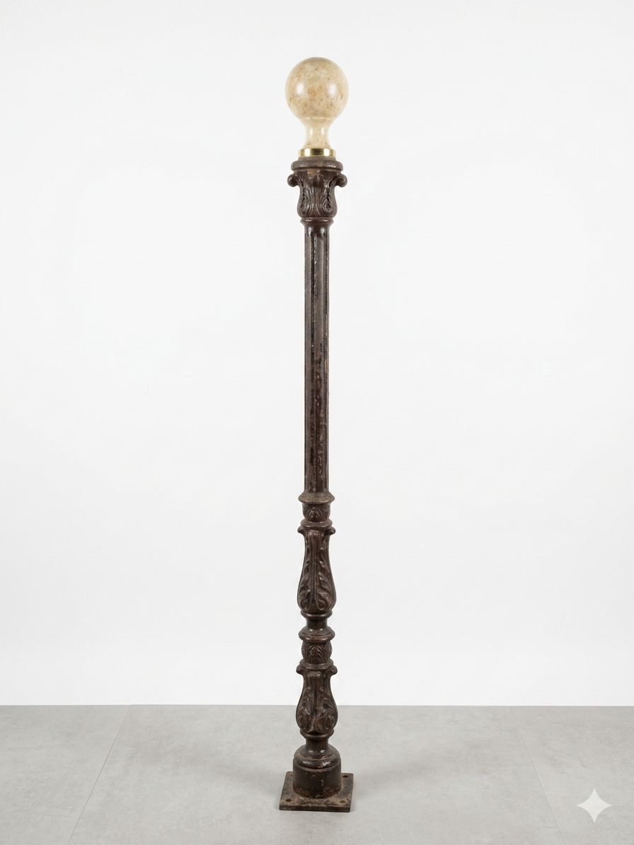 19th-century cast iron staircase landing