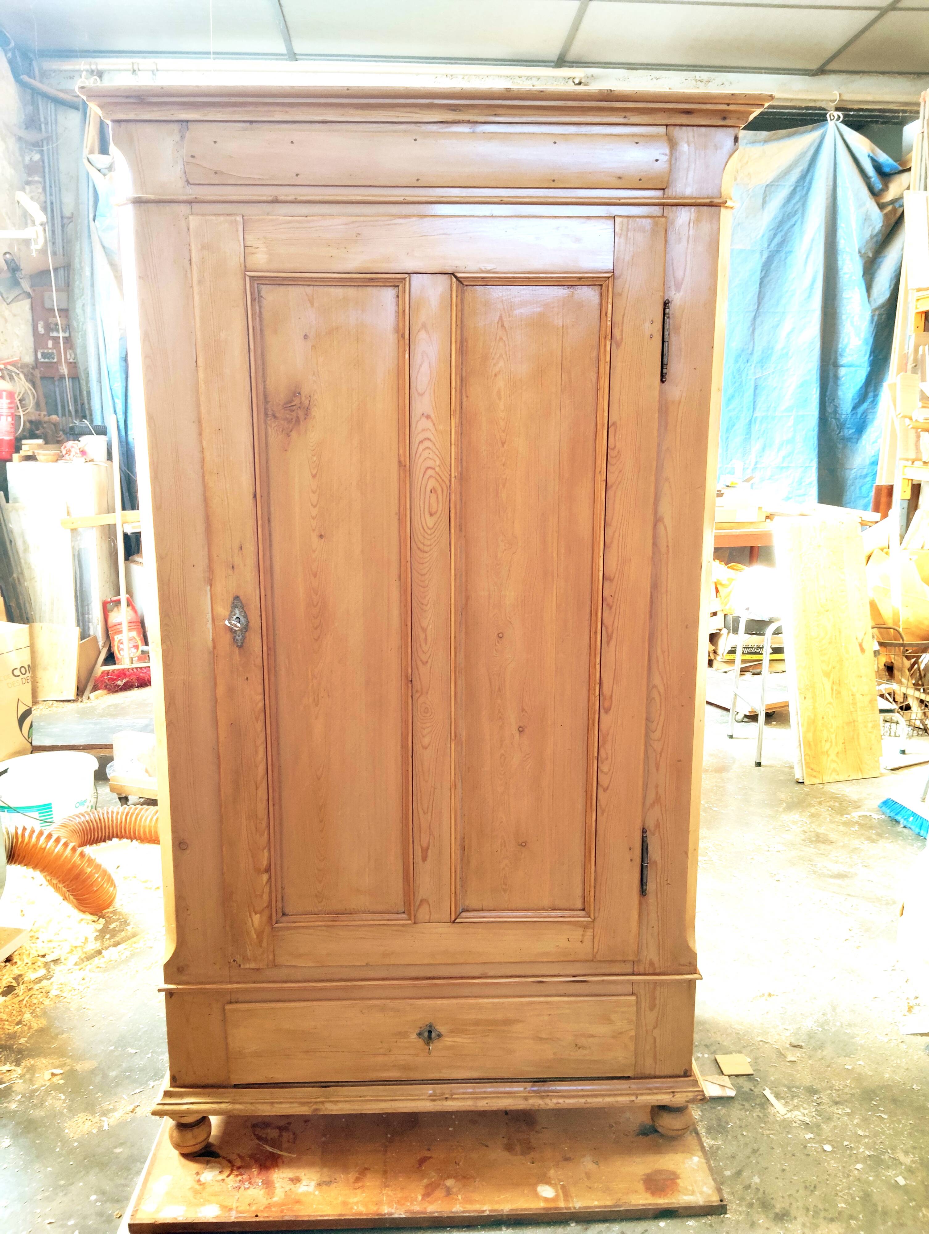 English bonnet chest in old pine