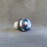 Vase tartan teinte bleu vert