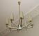 Italian brass and art glass chandelier, 1970s