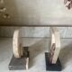 asymmetrical marble Art Deco bookends