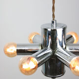 Vintage Italian Chrome Lamp Duo, 70s