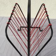 OLD MAGAZINE HOLDER VINTAGE BOOKS 50/70' WROUGHT IRON SCOUBIDOU