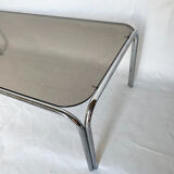 Glass and metal table from the 60s
