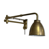 Vintage brass articulated wall lamp Scandinavian style