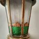 Moroccan lantern wall lamp in brass, glass and colored stained glass windows