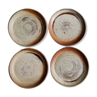 Lot of four flat sandstone plates