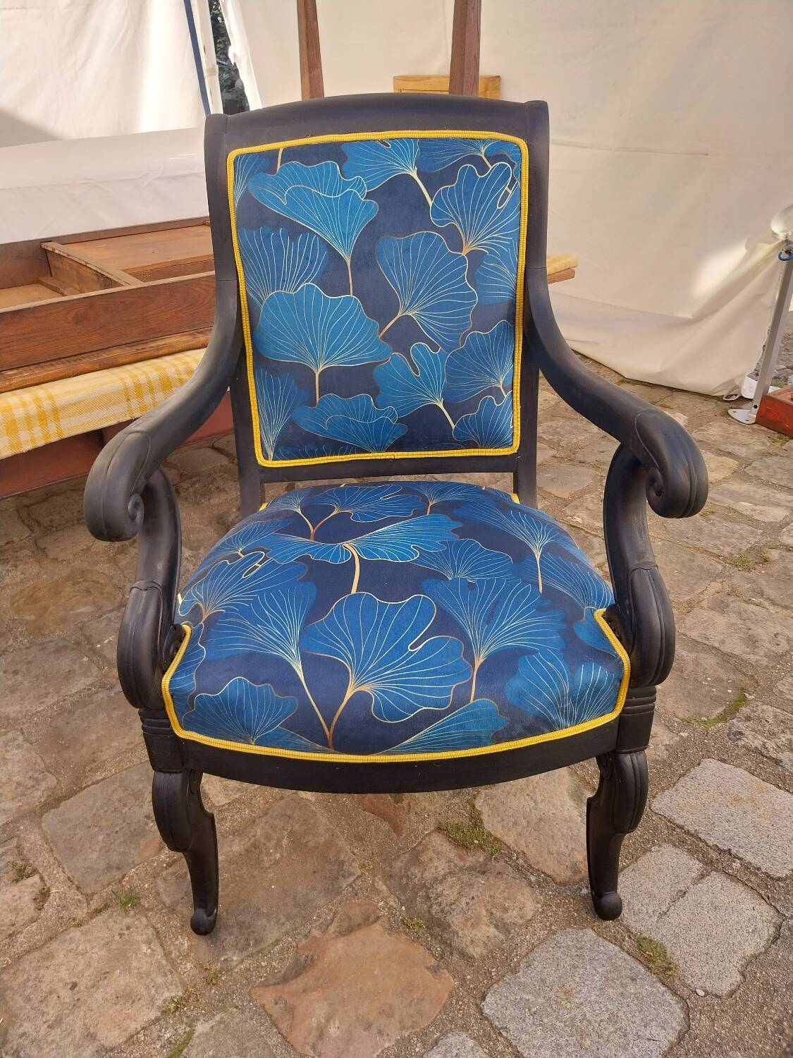 Restored old armchair