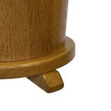 Porte-parapluie vintage en chêne, design de rangement minimaliste des années 60