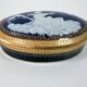 Limoges porcelain bonbonnière signed E. Chalais, 1950
