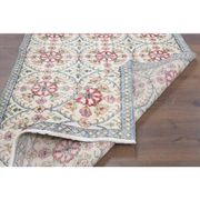 1970s Turkish Oushak Handmade Wool Cotton Beige Area Rug 101x191