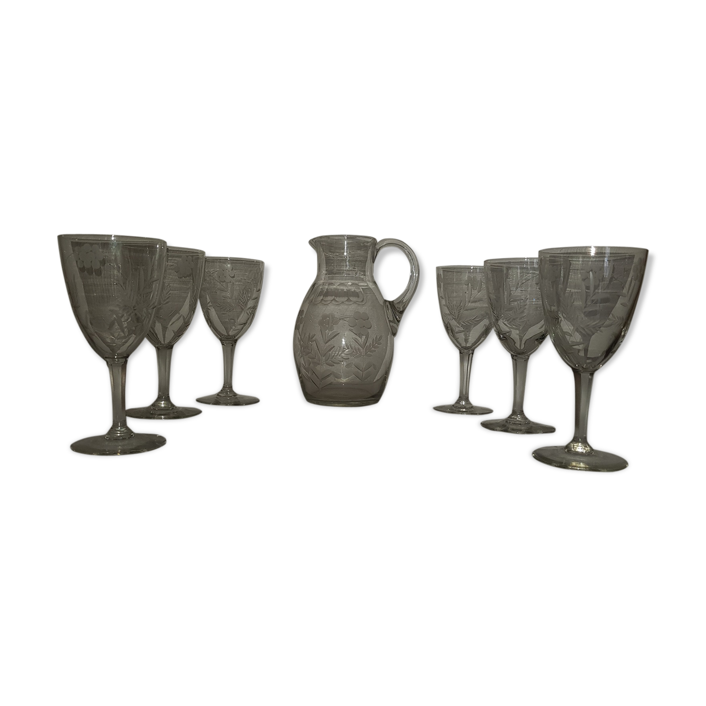 Pitcher and water glasses
