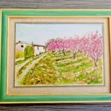 Painting signed oil on wood
